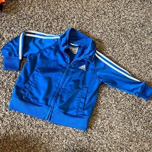 12 m adidas blue zip up